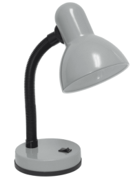 Simple Designs Basic Metal Desk Lamp with Flexible Hose Neck (Color: Silver)