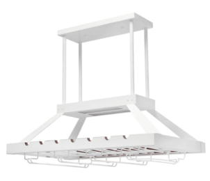 Elegant Designs 2 Light LED Overhead Wine Rack (Color: White)