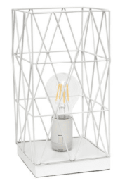 Simple Designs Wired Mesh Uplight Table Lamp (Color: Black)