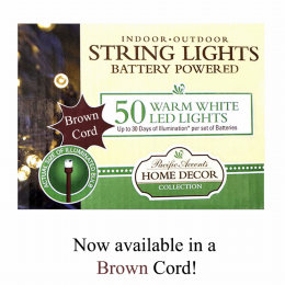 Battery Operated String Lights 50/100/200 LED (LED: 50)