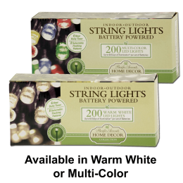 Battery Operated String Lights 50/100/200 LED (LED: 200)